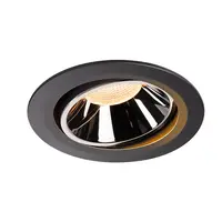 Spot incastrat, NUMINOS MOVE XL Ceiling lights, black Indoor LED recessed ceiling light black/chrome 2700K 40° rotating and pivoting