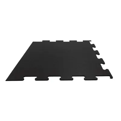 Placă de pardoseală sport Puzzle 10mm - 106x106cm - Piesă laterală neagră