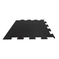 Placă de pardoseală sport Puzzle 10mm - 106x106cm - Piesă laterală neagră