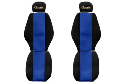Set huse scaun textil camion compatibile cu Mercedes Actros MP 1 Atego Axor, Albastru