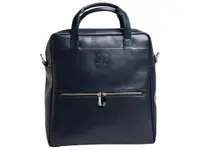 Rucsac din piele laptop 35x33x16 cm, Exactive Lady Exacompta 17237E, bleumarin