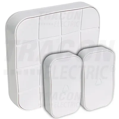 Sonerie fara fir BELLW1-2V1 3×AA, 1×CR2032, IP44, 100m, 10 music