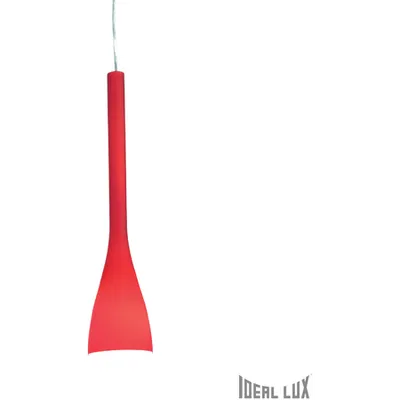 Pendul Flut Small, 1 bec, dulie E14, D:105mm, H:440/1100mm, Rosu