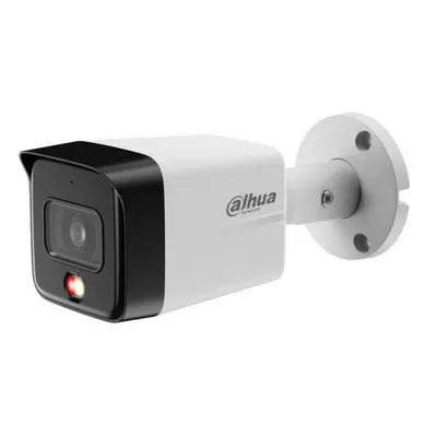 Camera supraveghere exterior IP cu iluminare duala Dahua Smart Dual Light IPC-HFW1839TC-A-IL-0280B-S6, 8 MP, 2.8 mm, IR/Iumina alba 30 m, microfon, detectie persoane, PoE
