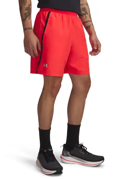 Pantaloni scurti pentru alergare Launch 7'' - Negru/Rosu vermillion
