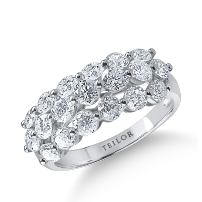 Inel din aur alb cu diamante de 2.3ct