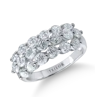 Inel din aur alb cu diamante de 2.3ct