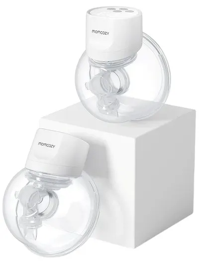 Pompă electrică dublă pentru sân Momcozy - S12 Pro, Hands-free, White