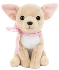 Jucărie de pluș Studio Pets - Câine Chihuahua cu panglică, Pinkey