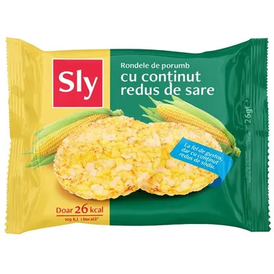 Rondele de Porumb cu Continut Redus de Sare 26g