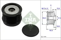Fulie Alternator Alfa Romeo Giulietta; Chrysler Delta; Fiat 500l, 500x, Bravo Ii, Croma, Tipo; Jeep Renegade; Lancia Delta Iii; Suzuki Sx4 S-Cross, Vitara 1.6d 1.9d 2.0d Dupa 2005