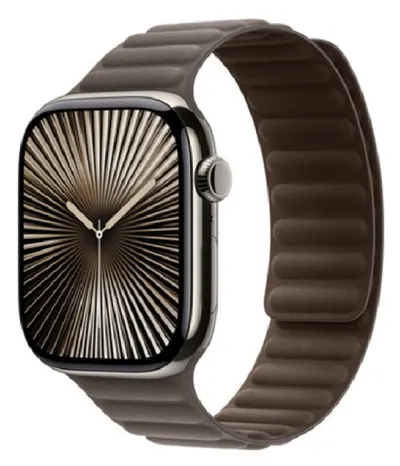 Curea pentru Apple - Magnetic Link, Apple Watch, 46 mm, M/L, Dark Taupe