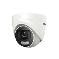 Camera supraveghere Dome Hikvision ColorVu DS-2CE72HFT-E, 5 MP, lumina alba 20 m, 2.8 mm, PoC