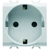 Priza Standard Germana 250v C.a. - 2p+e 16a - 2 Module - Alb Lucios - Antibacterian - Chorusmart