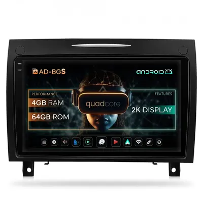 Navigatie 2K Benz SLK (2006-2010), Android, S-Quadcore 4GB RAM + 64GB ROM, 9.5 Inch - AD-BGS90042K+AD-BGRKIT406V2