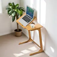 Masă multifuncțională, pliabilă, din bambus, pentru laptop și tabletă, 60x35x67 cm, eCarla, STL21