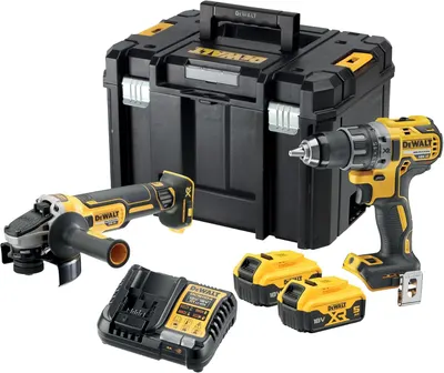 Set instrumente cu acumulator DeWALT - DCK2020P2T, 18V, cu 2 baterii, incarcator si carcasa