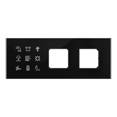 Glass Touch Panels, SpaceLogic, Panou sticla Modbus pat, triplu, 9 butoane+2 Premiu Merten D-Life