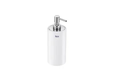 Dozator sapun baie Roca Onda A3870ZD000, pe blat, 140 ml, ceramic, Alb
