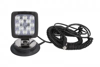 Lumina lucru (LED, 12 24V, 17W, 1750lm, numar elemente LED: 12, lungime: 101mm, inaltime: 101mm, adancime: 60mm, cu comutator; cu sarma spirala de 7m; montabil cu magnet)