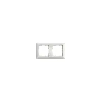 Placa ornament 2 module Alb