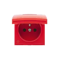Carcasa pentru priza simpla IP44, antibacterial, rosu