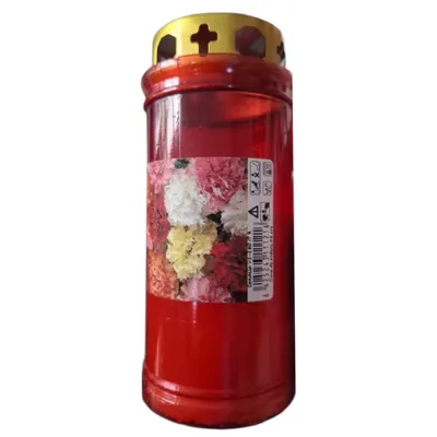 Candela Rosie Italia cu Capac Anti-vant, 40 Ore