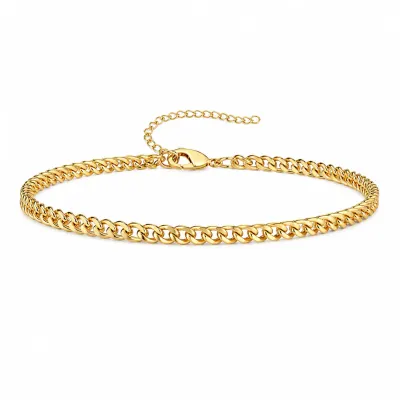 Bratara Cuban Slim Gold cu Aur