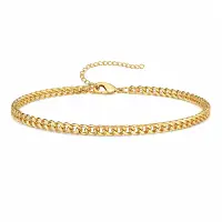 Bratara Cuban Slim Gold cu Aur