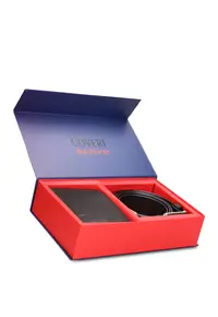 - Set de potofel de piele si curea Cadence Elite - 2 piese - Negru