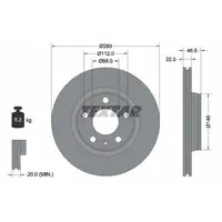 Disc frana TEXTAR 92083505