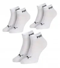 Șosete unisex Puma, set de 3, albe [100003912 003 035], mărimi 35-38