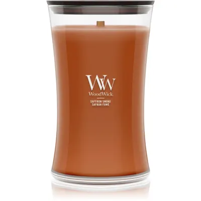 Woodwick Saffron Smoke lumânare parfumată cu fitil din lemn 610 g