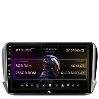 Navigatie Peugeot 208 2008 (2012+), Android, Z-Octacore 8GB RAM + 256GB ROM, 10.1 Inch - AD-BGZ10004+AD-BGRKIT258