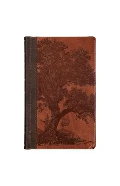 KJV Bible Giant Print Standard-Size Faux Leather, Brown Trust Tree
