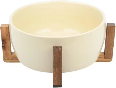 Bol pentru salată cu bază Estia – Allure, 28 cm, fildeș
