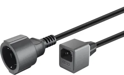 Cablu prelungitor pentru UPS C14 la Schuko siguranta 10A 1.5m, 55528