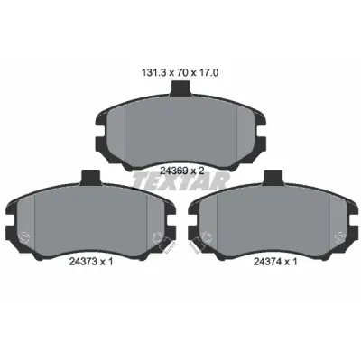 Set placute frana, frana disc TEXTAR 2436901