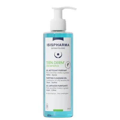 Teen Derm Gel Sensitive – Gel purifiant pentru ten sensibil, gras sau mixt – 250 ml, IsisPharma