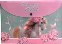 Mapă cu buton Back Me Up - Butterfly Unicorn, A4