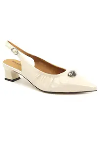 Pantofi dama piele naturala 58038 - Alb