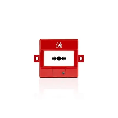 Buton incendiu exterior conventional SATEL ROP-111, cu LED, resetabil, compatibil centrale CSP