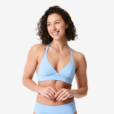 Bustieră de baie surf texturată Bea Venice Albastru deschis Damă