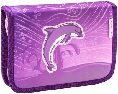 Geantă școlară Belmil - Dolphin Purple, cu 1 fermoar și deschidere dublă