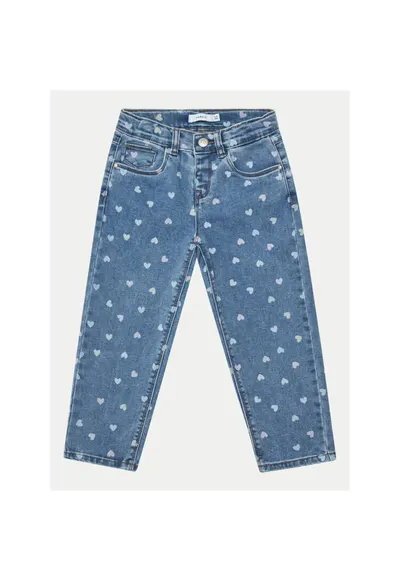 Pantaloni fete - 304718359 - Bumbac/Poliester - Albastru - Albastru