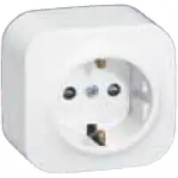 Priza 16 A - 250 VA, 2P fara protectie pentru copii, alb