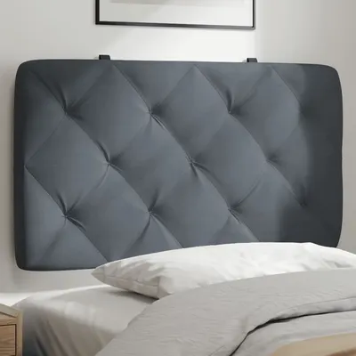 vidaXL Pernă tăblie de pat, gri închis, 80 cm, catifea