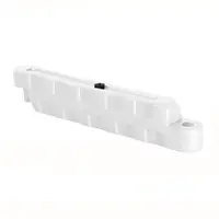 Bariera modulara delimitare traseu karting, piste sau parcari, HDPE, umplere cu apa, anti-impact, rezistenta UV, interior exterior 110x30x35 cm, alb