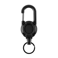 Carabiniera tactica cu fir retractabil M-TAC - NEGRU
