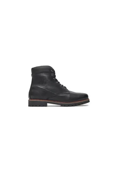 Bocanci de drumetie barbati 321AOQ521200 - Piele naturala - Negru
